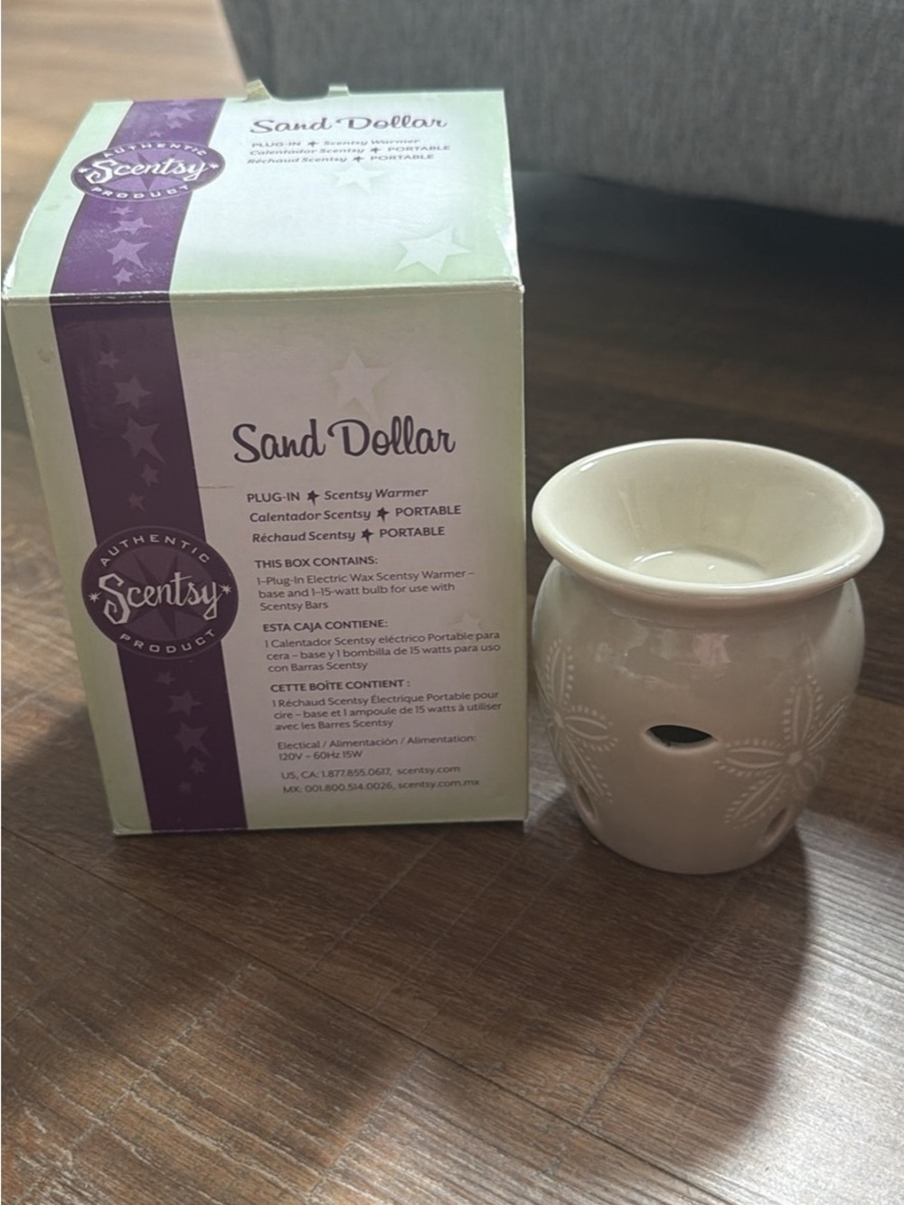 Scentsy Sand Dollar Ceramic Warmer - Cream